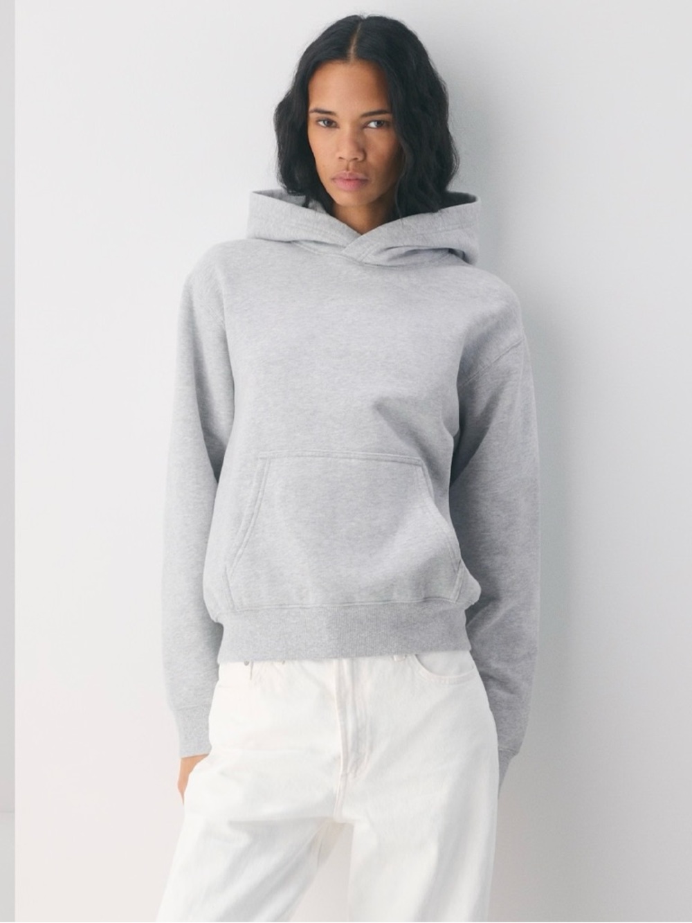 Aritzia Light Grey Pullover Hoodie